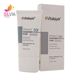فلوئید ضد آفتاب ضد لک وایت ویت بی رنگ SPF50 ویتالیر 50 میل Vitalayer Whitevit Invisible Anti Spot Sunscreen Fluid SPF50 50ml
